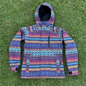 Burton Horizon Women’s Med. Mtn Dew Snowboard Jacket DryRide Mountain Multicolor